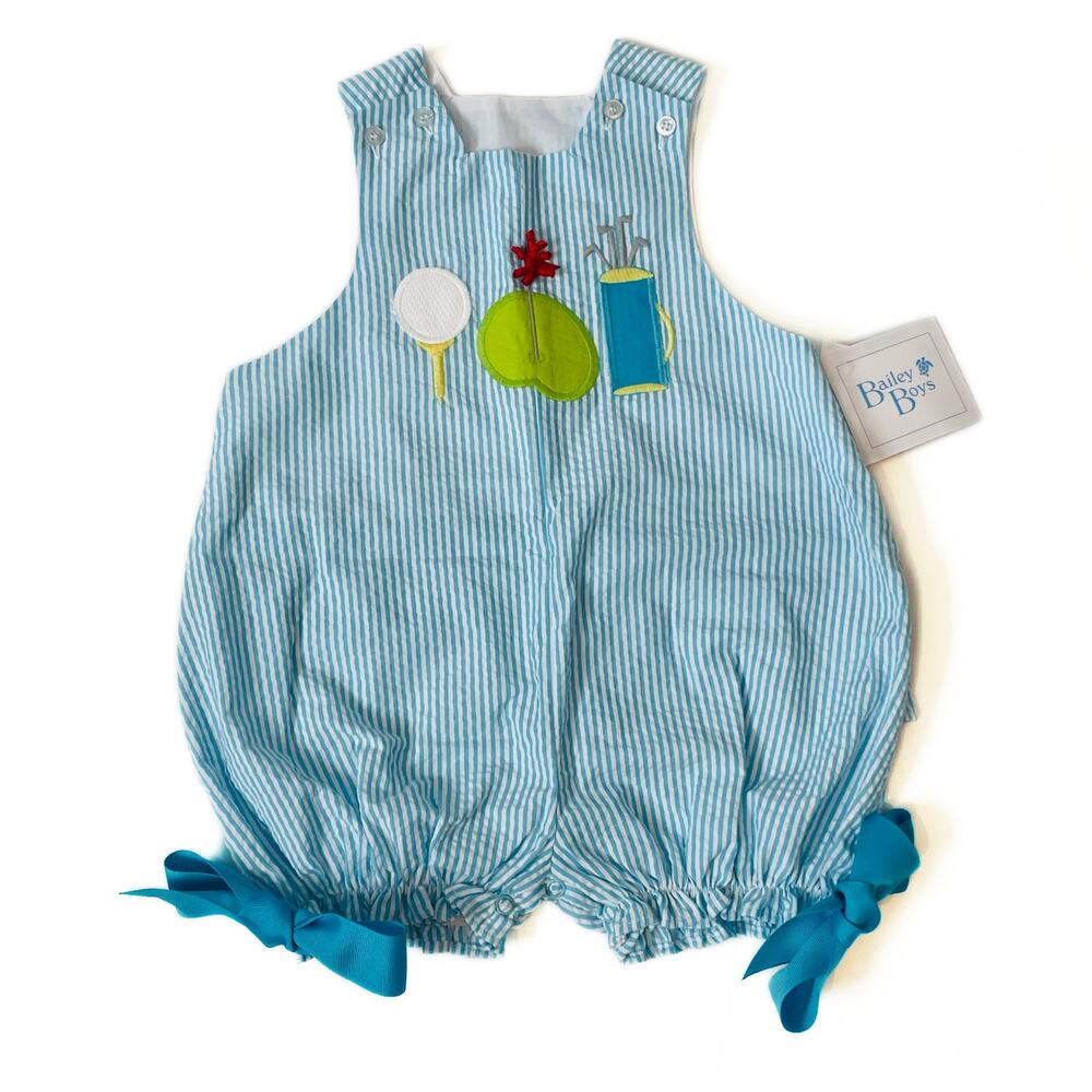 NWT Bailey Boys Size 24M Golf Trio Fanny Bubble